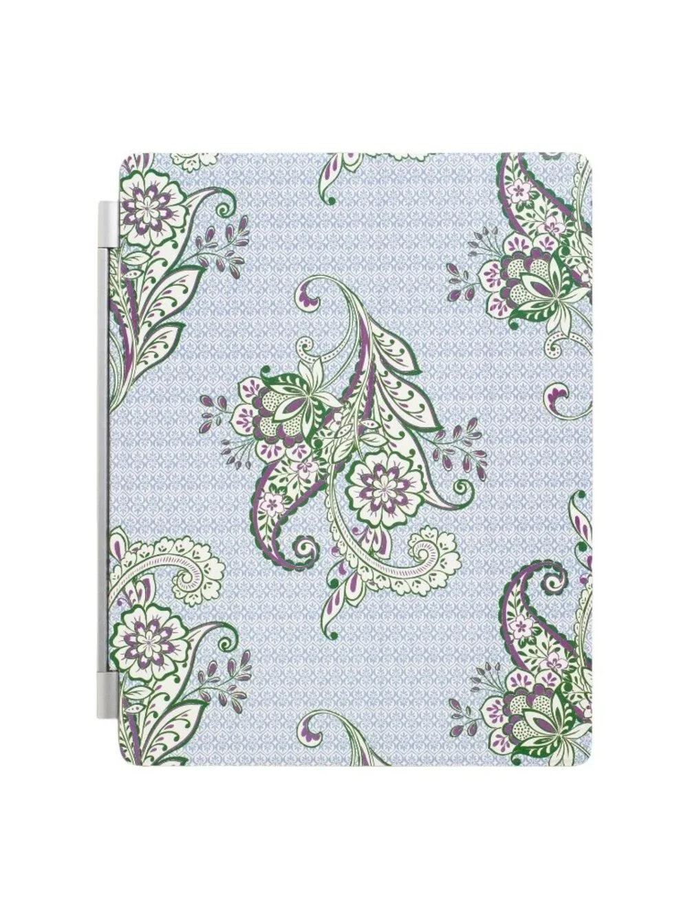 Cost Plus World Market Ipad Cover Blue Purple Magnetic Paisley Fits 9.45 x 7.67
